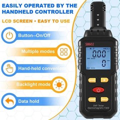 3 In 1 Radiation Detector Dosimeter EMF Meter Electromagnetic Field Tester LCD