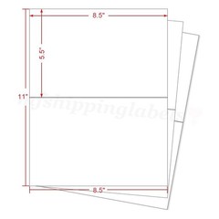 8.5×5.5 Half Sheet Shipping Labels Self Adhesive Sticker Laser & Inkjet Printers