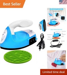 Compact Mini Heat Press Iron with Silicone Pad – Ideal for Personalized Crafts