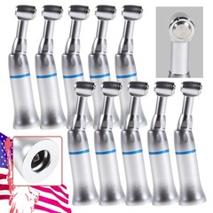 10 Dental Slow Low Speed Handpiece Contra Angle Push Button E-type Attach F/ NSK