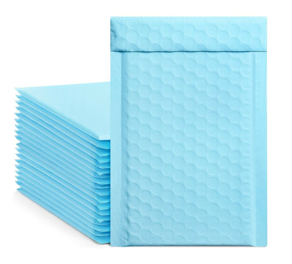 6×9” LIGHT BLUE POLY BUBBLE MAILERS COLORS HIGH QUALITY