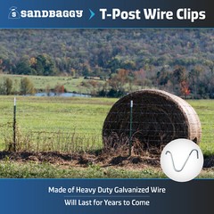 Sandbaggy T-Posts Wire Clips | Galvanized Rust Resistant Steel Fence Clips