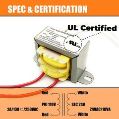 AC/AC Power Transformer Input 110V 50/60HZ Output AC 24V 10VA Single Phase Tr…