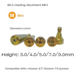 US Healing Abutment Cap Analog Cover Screw Regular Mini Platform For Oss Hiossen