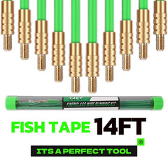 14FT Fiberglass Running Electrical Wire Glow Rods Wire Pulling with 8 Different