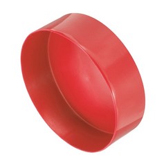 170mm(6.7 inch) Rubber End Caps, Round Vinyl Plug Insert, Red