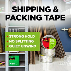 NEW Scotch Sure Start Shipping Packaging Tape 1.88 Inch x 54.6 Yd Clear 3 Core