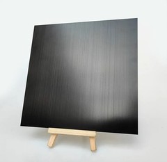 1 Pcs Black Brushed Anodized Aluminum Plate AL Alloy Flat sheet 300*300*2mm
