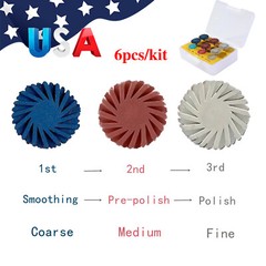 6Pcs Dental Composite Polishing Diamond System RA Disc 14mm Wheel Kit SANDENT po