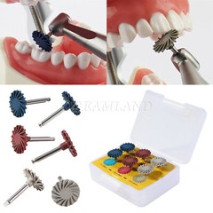 6pcs Dental Composite Polishing Diamond System RA Disc 14mm Wheel kit