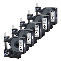 5PK D1 45022 12mm Black on Sliver Tape For DYMO LabelManager 120P 100 220P 260P