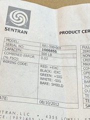 SENTRAN XA1-500-000 SHEAR BEAM LOAD CELL 500lb