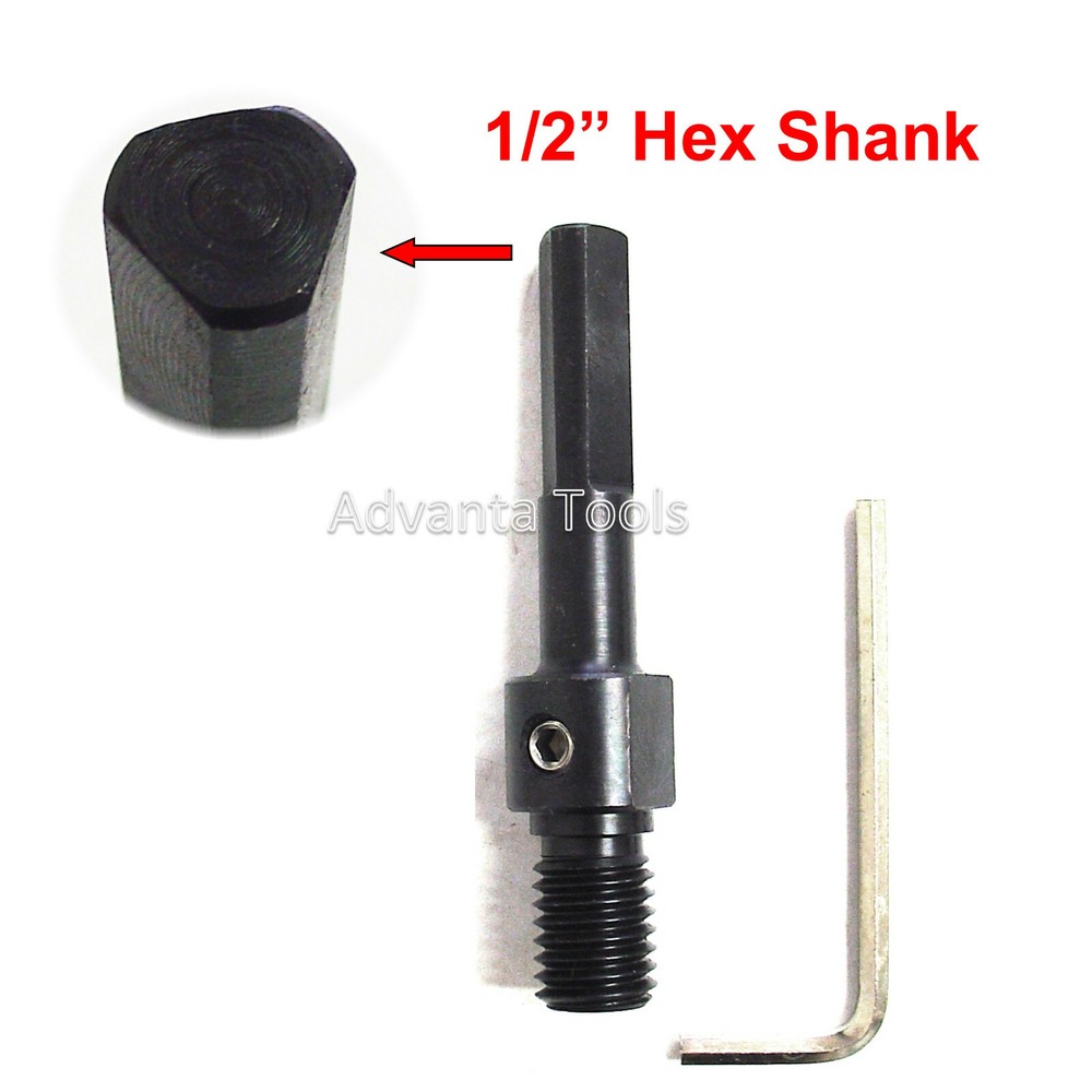 Core Bit Adapter: Convert 5/8”-11 Arbor to 1/2” Hex Shank for electric Drill