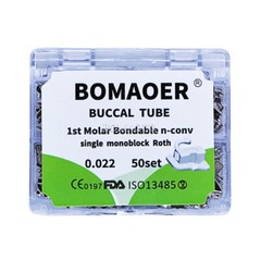Dental orthodontic BOMAOER 1st molar Monoblock buccal tube roth 0.022 50 sets