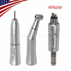 Dental Slow Speed Contra angle M4 Air Motor Handpiece Internal Water 4 Hole OEM