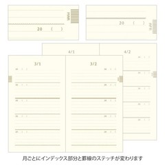 DESIGNPHIL 12883006 Diary 5 Years Consecutive Embroidery Floral Print Beige