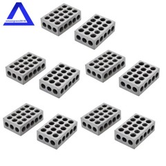 New 5 Matched Pair 1-2-3 Blocks 23 Holes .0002″ Machinist 123 Ultra Precision