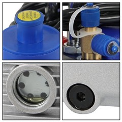 110V 9.6 CFM 1 HP Dual-Stage Rotary Vane HVAC Air Vacuum Pump For R12 R22 R134a