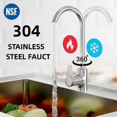 Stainless Steel Commercial Sink Utility Sink 1 Compartment Kitchen w/Prep Table