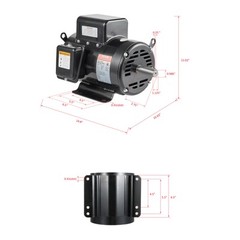 VEVOR 5HP Air Compressor Electric Motor 230V 3450RPM 56Hz Frame CW/CCW Rotation
