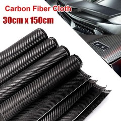 30cm x 150cm Real Carbon Fiber Fabric Cloth Roll 3k 200gsm 2×2 Twill Weave Black