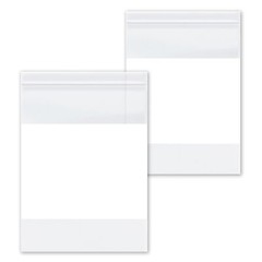 1000 Clear Reclosable Plastic Top Zip Lock Bags With White Block 6″ x 9″-2 Mil