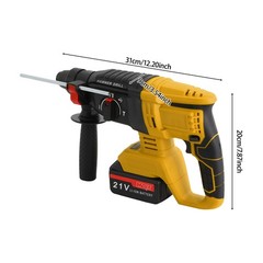 Impact Hammer Drill Battery-Powered Hammer Drilling Machine w/ 4 Modes 800W
