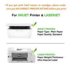 110 Sheets 220 Half Sheet Shipping Labels 8.5 x 5.5 Self Adhesive 200 + 20 EXTRA