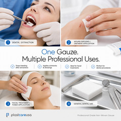 2000 2×2 Non Woven Sponges 4-Ply, Non-Sterile Cotton Dental Gauze Bandage