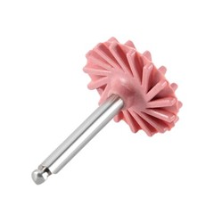 Dental Zirconia Ceramic Polishing Wheel Kit RA 2.35mm Rubber with Diamond Burs