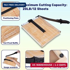 Paper Trimmer Cutter for Office and Crafts, Heavy-Duty, Portable Paper Slicer, 1