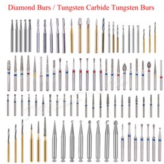AZDENT Dental Diamond Tungsten Carbide Burs Drill FG for High Speed Handpiece