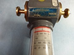 HITACHI V-BAND PRECISION DIRECT READING WR-15 WAVEGUIDE ATTENUATOR 50-75 GHz