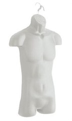 3 Clothing Displays Torso Forms Fits S – L Hanging Male Mannequin Frosted Hollow