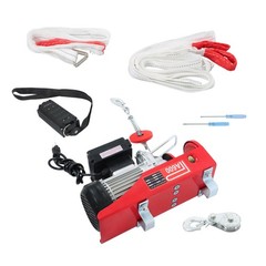 Mini Electric Hoist 1320lbs Crane Winch w/ Wireless Remote Control 1150W 110V