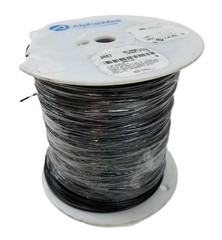 1000′ Alpha 3057 BK001 16AWG Stranded HookUp Wire Black PVC UL1007/1569 300V NEW