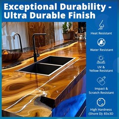 Epoxy Resin 1 Gallon, KHKD RESIN High Viscosity Resin for Table Top,2 Part Ep…