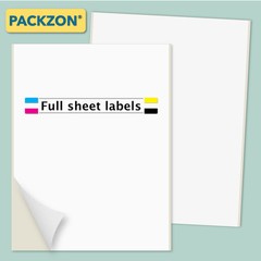 500 Shipping Labels Full Sheet 8.5×11 Self Adhesive PACKZON®
