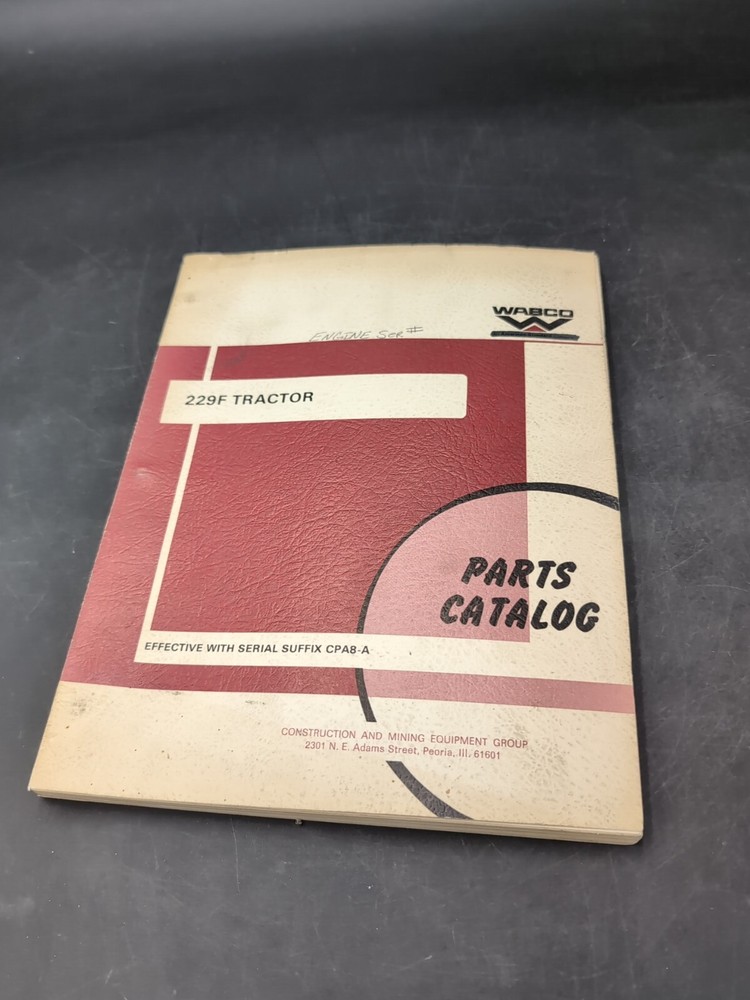 Wabco 229F Tractor Parts Catalog Book Original Print Date 1978