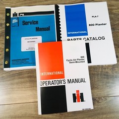 International 800 Series Cyclo Planter Service Parts Operators Manual Set Ih