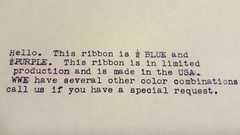 Royal Citadel Manual Typewriter Ribbon with custom color options