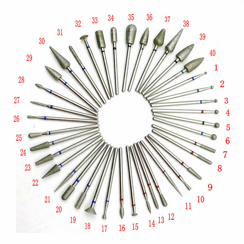 1pc 2.35mm Diamond For Manicure Cutter Dental Polish Burs Dental Lab Polisher kk