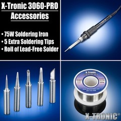 X-Tronic 3060-PRO 75 Watt “Double Digital” Soldering Iron Station Complete Kit