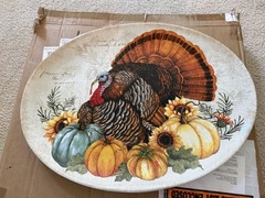 Certified International 22749 Autumn Fields Oval Turkey Platter 18 X 13.5