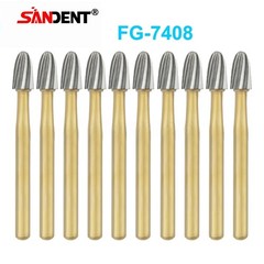 NEW Dental Trimming & Finishing Football Carbide Burs #7408 T&F 12 Bladed 10Pcs