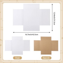 Fuutreo 100 Pack 7 Inch Vinyl Record Mailers Boxes 45 RPM Easy Fold LP White