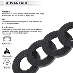 Oil Seal Seal Ring Rotary Shaft Seal NBR Rubber 45x85x10mm Black 5 Pcs