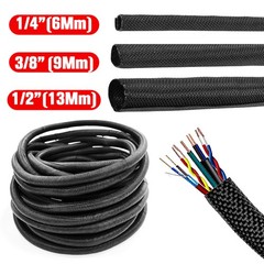 Braided Split-Sleeve Wire Loom for High-Temperature Auto Cable Harness Wrapping
