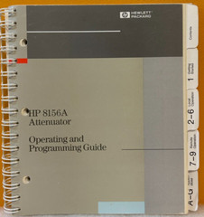 HP / Agilent 08156-91011 HP 8156A Attenuator Programming Guide Manual.