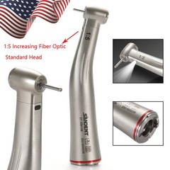 SANDENT 1:5 Increasing LED Fiber Optic Contra Angle Handpiece Red Standard Head